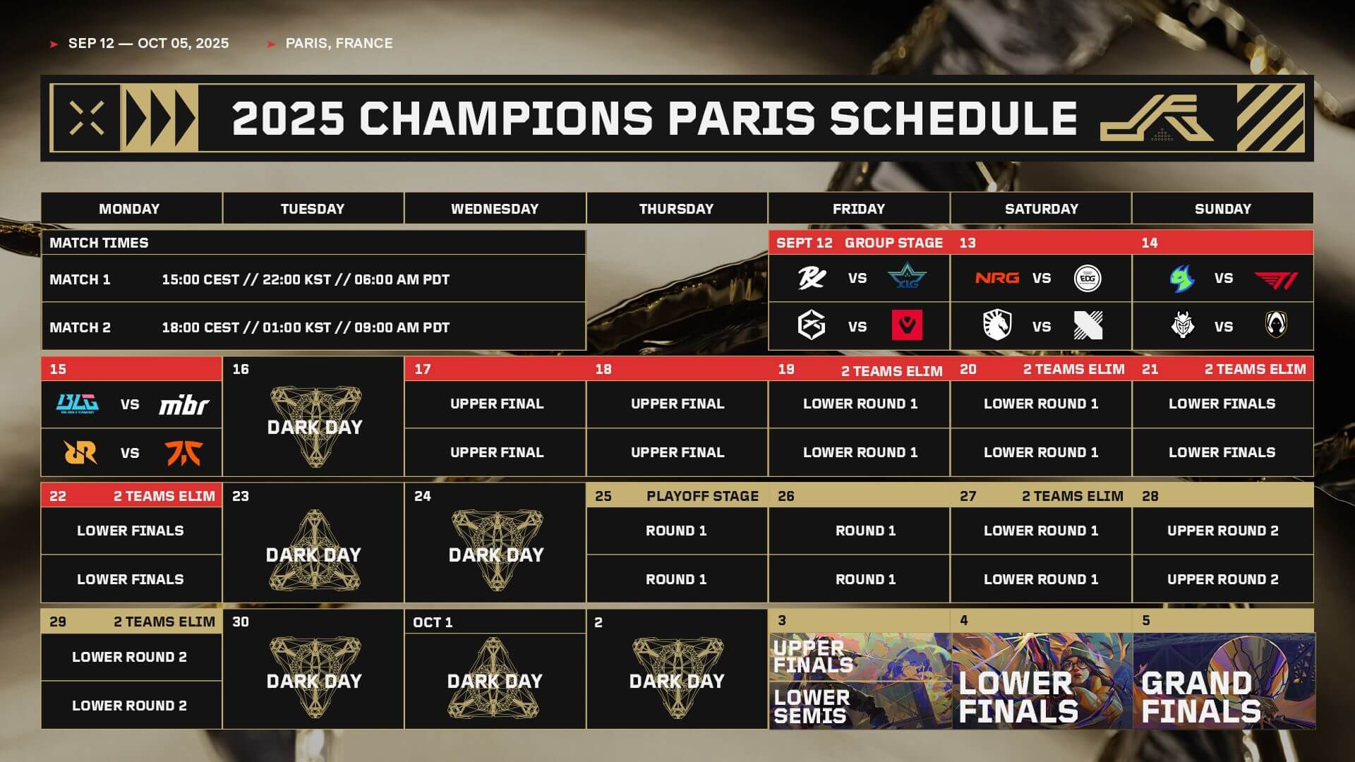 Champions 2025 Schedule